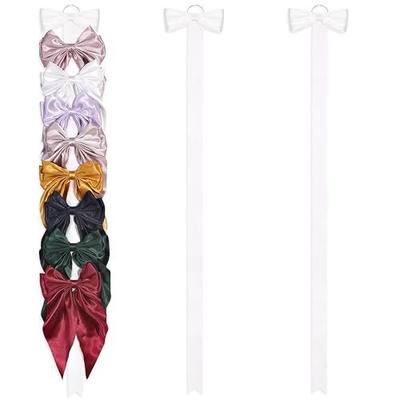 3 PCS Bow Holder for Girls Hair Bows, Ribbon Hair Clip Oraganizer Hair Barrettes Storage for Women,Wall Hanging Alligator Clip Hair Accessories Organizer Bedroom College Dorm Decor (White)