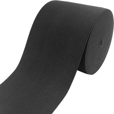 Black Elastic Band for Sewing 3inch- 5 Yds-Thick Stretch Knit Fabric | wide heavy-duty stretch knit fabric. Soft & durable for waistbands, skirts, DIY crafts. 5-yard continuous length.
