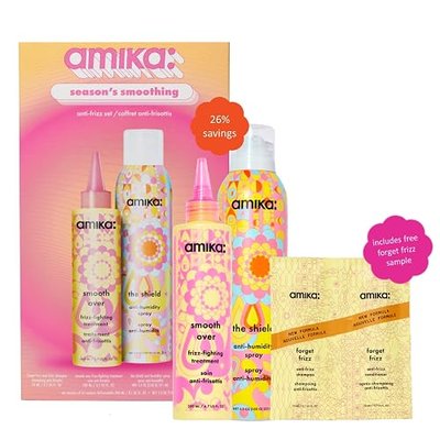 amika the shield anti-humidity spray | lightweight, invisible heat protection spray, contains UV filters, for smooth, frizz free hair