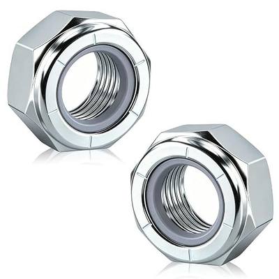 5/16-18 Nylon Insert Lock Nuts Marine Grade 316 Stainless Steel Coarse Thread Hex Nuts for Marine Hardware Coastal Equipment Industrial Construction Fasteners Plain Finish (50 Pack)