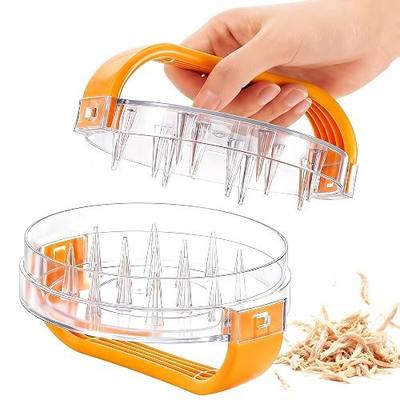 NonSlip Chicken Shredder Tool Twist, Clear Meat Shredder | NonSlip Twist Shredding in Seconds, No Spike Broken, Visible Shredding for Chicken Breast Meat Beef, Time Saver, BPA Free