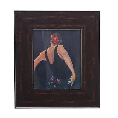 Wood Plein Air Frame for Canvas 11x14, 3.1" Wide Antique Canvas Floater Frames, Vintage Canvas Floating Frame, Ornate Picture Frames (11"x14", Black Walnut)