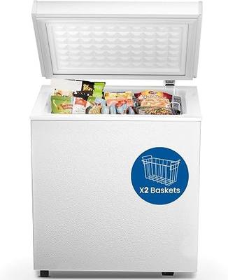 Electactic Chest Freezer 2.0 Cubic Feet Compact Freezer with 2 Removable Baskets, Free Standing Top open Door Deep Freezer, Adjustable Temperature for Home Dorm, Bar, Basement, Kitchen