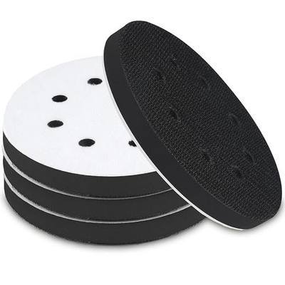4 Pack 5 Inch 8 Holes Foam Sanding Pads for Orbital Sander | Hook & Loop, Soft Density Interface Pad, Dry Wet Grinding, Sponge Cushion Buffer Backing Pad, Flexible, Easy To Attach