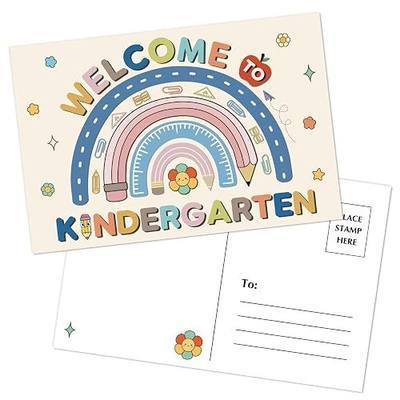 JUESMOS 36PCS Welcome to Kindergarten Postcards for Students | Back To School Postcards for Kids Welcome to Our Class Post Cards Kindergarten Gifts for Kids Back to School Teacher Supplies