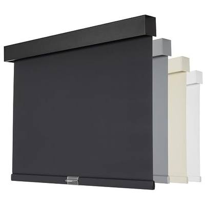 Persilux Blackout Roller Blinds for Windows, Cordless Free-Stop Roller Shades with Valance, Thermal Insulated Fabric Window Blinds, UV Protection Shades for Home and Bedroom (Black,35" W x 64" H)