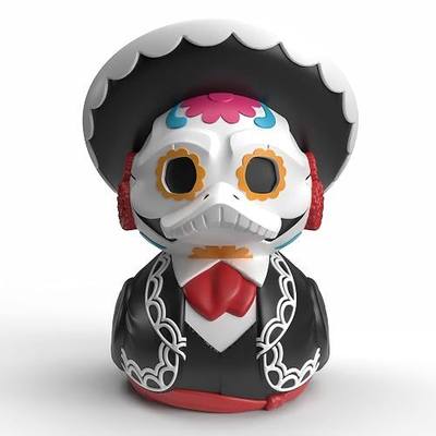 TUBBZ Mini: Travel - Mexico Day of The Dead Cosplaying Rubber Duck Vinyl Cruise Ducking Figure | Mini Mexico Skull Vinyl Duck, Celebrate Day of the Dead with this flowered mexican Vinyl Duck with bathtub for display,décor