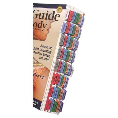 Laminated Book Tabs for Biel's Trail Guide to The Body 6th Edition | Laminated, Color-Coded, Removable, (Book not Included). Includes Blank Tabs and Alignment Card for easy installation