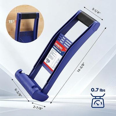 WORKPRO Drywall Carrying Tool, 2 Pack Panel Carrier with 176 lbs Load | Plywood carrying tool, Heavy Duty Lift and Carry Panel Mover Tool,Easy to Carry Drywall, Plywood, Glass Boards, Plasterboard