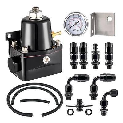 EVIL ENERGY Fuel Pressure Regulator 6AN EFI Bypass Return Adjustable (30-70PSI), Black