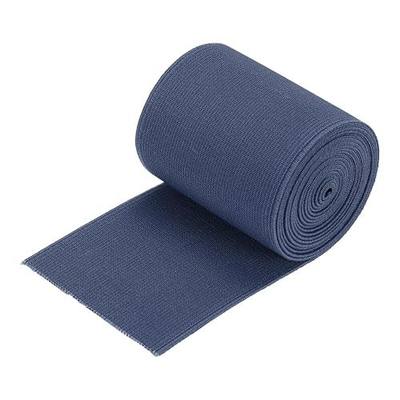 MECCANIXITY Twill Wide Elastic Band Double-Side 2.8 Inch Flat 2 Yard Woven Elastic Band Knit Elastic Spool Heavy Stretch Strap Denim Blue for Sewing, Waistband