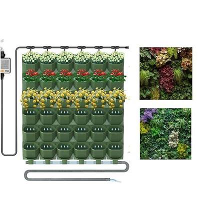 36 Pockets Living Wall Planter Indoor, Self Watering Wall Hanging Planters for Outdoor Plants Stackable, Cascading Vertical Planter Garden (36 planters Set)