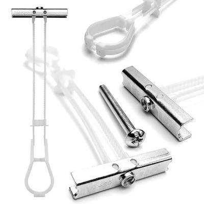 10PCS 1/4"-20 Toggle Bolts for Drywall, Metal Strap Anchors | Up to 260 lb load rating, Spring wing toggle design
