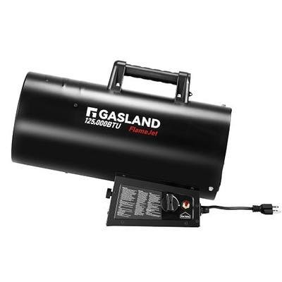 GASLAND Flame Jet 125,000 BTU Propane Force Air Heater, Portable Propane Heater for Garage, Workshop, Job Site, Outdoor Camping & Industrial Space - Fast Heating, Durable Steel Construction