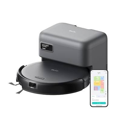eufy Like-New C10 Robot Vacuum Self Emptying, 8 Weeks Hands Free, Advanced Smart Mapping with LiDAR Navigation, 2.85-Inch Slim Design, Powerful Suction, Edge Expansion Brush for Pet Hair(Renewed)