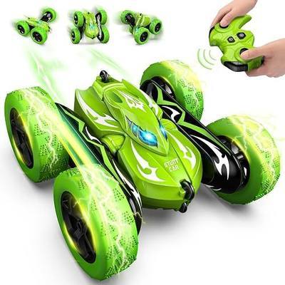 Excitobo Remote Control Car,RC Cars for 4 5 6 7 8 9 10 11 12 Year Old Boy Double Sided 360°Flip 4WD Rechargeable Drift RC Race Car Boys Toys Birthday Gifts Easter Basket Stuffers for Kids Age 4-12