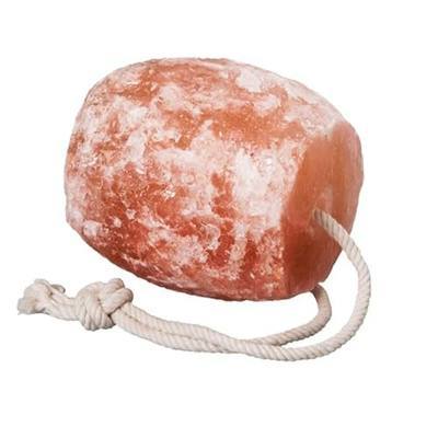 Himalayan Salt Lick 7-8 lbs on Rope - Big Block Salt for Livestock | Deer Salt Lick Block | Licking Salt for Horses | Mineral Lick.