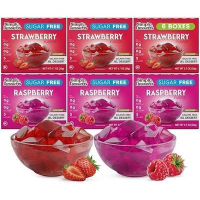 Simply Desserts Sugar-Free Strawberry & Raspberry Jel Variety 6-Pack – – Gluten-Free Dessert, Vegan, Diabetic Friendly, Keto & Kosher, 1.7 Oz Ea