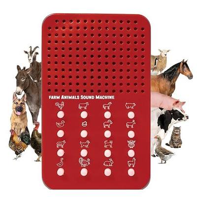 Farm Noisemaker with 16 Farm Animal Sounds, Cow, Chicken, Horse, and More Animal Noises, Portable Electronic Sound Maker Farm Themed Sound Board For Kids With 16 Effects, Birthday Noise Maker Toy Gift