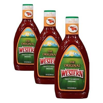 Western Original Sweet and Smooth French Salad Dressing, 15 fl. oz. (Pack of 3)