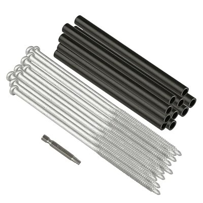 10-Pack Gutter Screws 7-Inch with Black Ferrule - Rust-Resistant Coated for Secure Gutter Installation & Repair