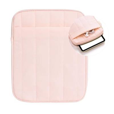 Puffy Sleeve Pouch for Kindle Paperwhite 6.8–7 in, eReader Case | Triple-layer: nylon shell + EPE padding + soft fluff lining; open front pocket; double zipper; water-resistant; stylish gift