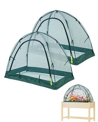 Pop up Gardening Net Cover,44x21.6x31.5 inches Pack of 2,Pest Guard Cover for Vegetables Fruits Durable Plant Gardening Net, Pop-Up Chicken Pen for Small Animals Outdoor Run and Pet Enclosure