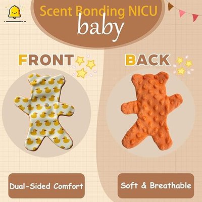 2 Packs Scent Bonding NICU Bonding Bear Infant or Preemie Helps with NICU Separated from Caregivers NICU Gifts Nicu Baby Essentials