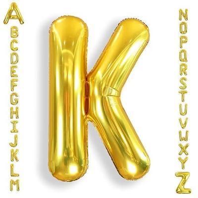 AULE 40 Inch Gold K Balloon Letter Foil A-Z Birthday Big Alphabet | Birthday Anniversary Party Decorations Large Helium Letter Balloons Jumbo Giant Huge Mylar
