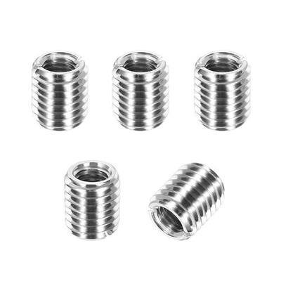 PATIKIL Thread Adapters Sleeve Reducing Nut, 5Pcs M12x1.5 Male to M8x1.25 Female Repairing Insert Nut Screw Reducer Conversion 303 Stainless Steel Fastener 12mm