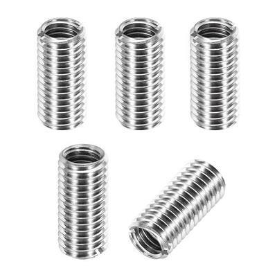 PATIKIL Thread Adapters Sleeve Reducing Nut, 5Pcs M10x1.5 Male to M8x1.25 Female Repairing Insert Nut Screw Reducer Conversion 303 Stainless Steel Fastener 20mm