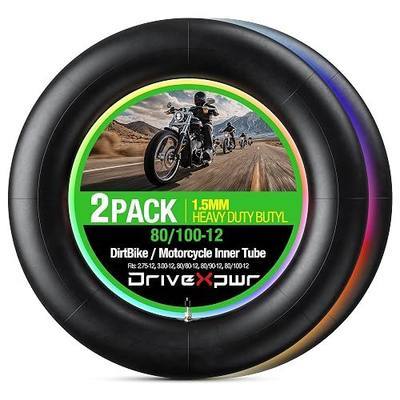 Motorcycle Heavy Duty Inner Tube Replacement - 80/100-12" - 1.5mm Thick - Tire Tube Compatible With 2.75-12,3.00-12,80/80-12,80/90-12,80/100-12(2-Pack)