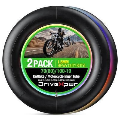 Motorcycle Heavy Duty Inner Tube Replacement - 70(80)/100-19" - 1.5mm Thick - Tire Tube Compatible With 2.75-19,3.00-19,80/80-19,80/90-19,80/100-19/275/300-19(2-Pack)