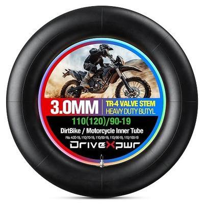 Motorcycle Heavy Duty Inner Tube Replacement - 110(120)/90-19" - 3mm Thick - Tire Tube Compatible With 4.00-19,110/70-19,110/80-19,110/90-19,110/100-19