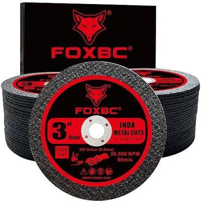 FOXBC 3 Inch Cut Off Wheel Discs, Metal & Stainless Steel Cutting Disc for Die Grinder, 3” x 3/64” x 3/8” - 50 Pack