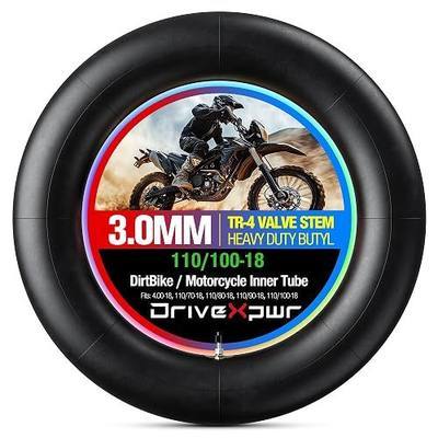 Motorcycle Heavy Duty Inner Tube Replacement - 110/100-18" - 3mm Thick - Tire Tube Compatible With 4.00-18,110/70-18,110/80-18,110/90-18,110/100-18