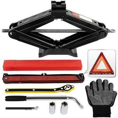 Scissor Jack Car Jack Kit, 2.5 Ton (5512 lbs) | Tire Jack with Lug Wrench, Portable Spare Tire Repair Kit, Scissor Jack Kit, Universal Vehicle Scissor Lift Jacks for SUV