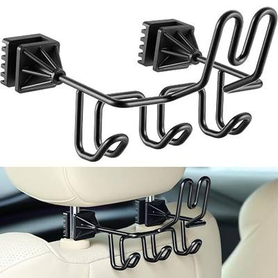 Hard Hat Holder for Truck Car Helmet Organizer, Triple Hooks, Black, 1 Pcs | Hard Hat Accessories, Car & Truck Cap, Jacket & Tool Bag Organizer, Safety Helmet Holder, Hook Rack, Work Gear Storage
