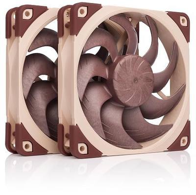 Noctua NF-A12x25 G2 PWM Sx2-PP, Dual Fan Set for Push-Pull and Side-by-Side Applications (Brown)