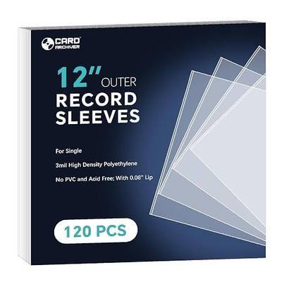 120 Pack Vinyl Record Sleeves Outer, 12.75"x12.75" 3 Mil Thick Protective Album Covers for 12" LPs, Crystal Clear Archival-Quality Outer Sleeves for Single Vinyl Storage