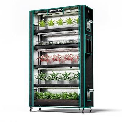 MARS HYDRO 6 Tier Plant Shelf with Grow Lights Indoor Greenhouse Tent | 10 Full Spectrum LED Lamps (225W, 3ft) & Grow Tent | for Vegetables, Seedlings, Plant Growth | 5000K, 43x16x71''