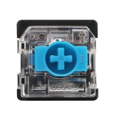 GATERON KS-33 Low Profile 2.0 Keyboard Switches(Blue,110PCS) | 3 Pin Black Bottom,Factory Pre-lubed,compatible for Low Profile MX Mechanical Keyboard