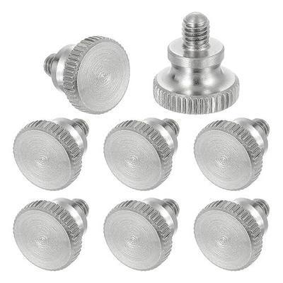 MECCANIXITY 8pcs M4 x 5mm Knurled Thumb Screws, 304 Stainless Steel Diamond Head Thumb Screws Metric Knurled Head Bolts with Shoulder Grip Knobs Hand Tighten Thread Fasteners, 12mm Dia