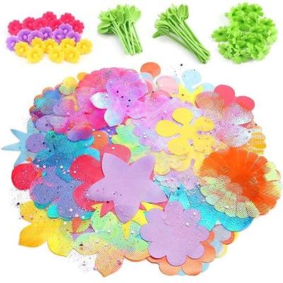 LansinLife DIY Flower Making Arts and Crafts Toys, Arts & Crafts Birthday Gift for Kids Ages 4-9, Handmade Creative Flower Market Kit for 4-6-8+Year Old Girl (Accessories Kit)