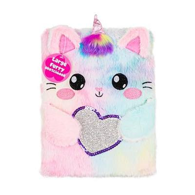 VOTUM Fuzzy Sketch Book: Personalized Artist Sketchbook: Sketching, Drawing and Creative Doodling. Notebook and Sketchbook to Draw and Journal (Cat Unicorn)