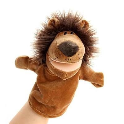 Lion Open Mouth Hand Puppets Plush Animal Toys for Imaginative Pretend Play Storytelling