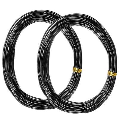 Bonsai Wire 2 Roll Black 1.5mm Aluminum Bonsai Training Wire for Fine Trunk | 2 Roll 65 Feet Total