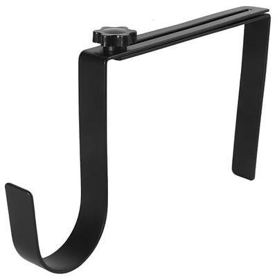 BEISE Wreath Hanger for Headstone, Adjustable 6"- 11", Black 1 Pack, Non-Slip Sponge Grip, Fits Thick Upright Gravestone with Flat or Uneven Arched Tops, Easy Outdoor Cemetery Memorial Christmas Décor