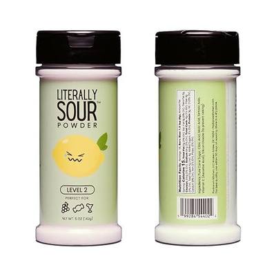 Literally Sour Powder | Levels of Sour • Made in USA • Gluten‑Free & Dye Free • Ideal for Fruits, Drinks, Lemonade & Candy (Level 2)