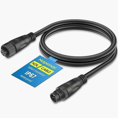 NMEA 2000 Cable,2Ft Professional Marine Grade N2K Network Backbone/Drop Extension Cable–Compatible with Garmin GPSMAP, Lowrance HDS, Simrad GO/NSS, B&G, Raymarine, Yamaha, Honda, Mercury, Suzuki